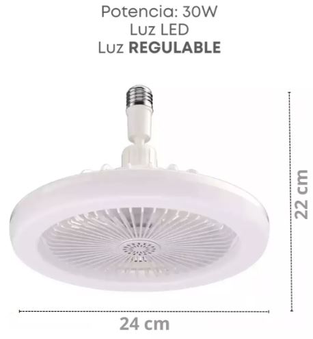 Ventilador de Techo con Luz Lámpara LED Silenciosa para Salón